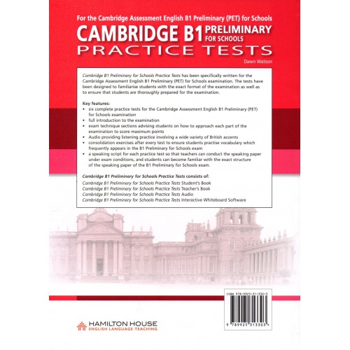 Cambridge B1 Preliminary For Schools Practice Tests With Audio CD And Key